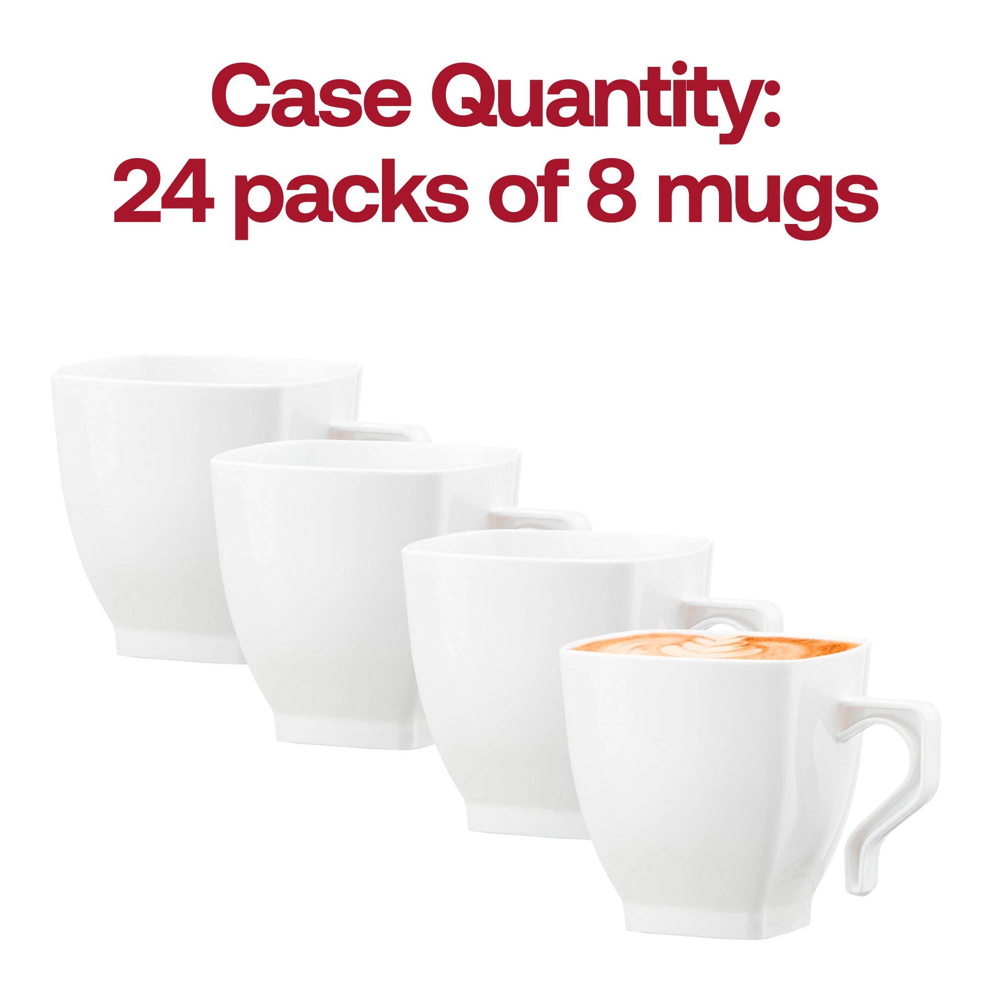 Smarty had a Party - Wholesale Coffee Mug - 8 oz. White Square Plastic Coffee Mugs - 192 pcs4
