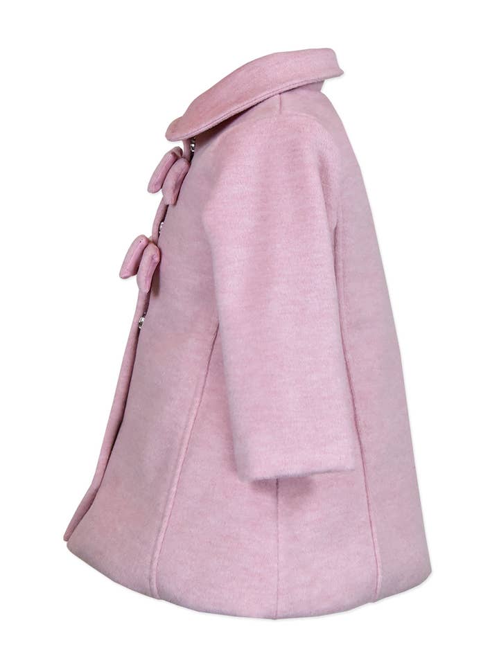 American Widgeon - Wholesale Coat - Kids - Widgeon 2 Bow Car Coat Faux Wool - 4205-FWHP & FWR