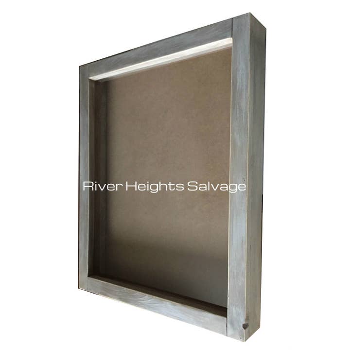 River Heights Salvage - Wholesale Picture Frame - Shadow Box 18x22 Rustic Large , Window Box Display Box Picture Frame Deep Bouquet Box Display Frame Popular Trending Wedding Best Selling