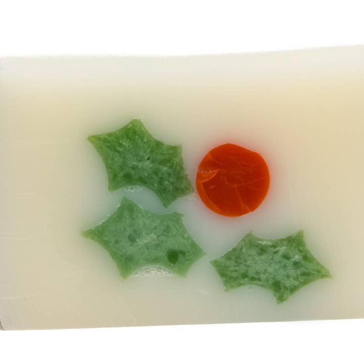 5.5 oz Holly Berry Holiday Soap for wholesale by Soap By The Slice