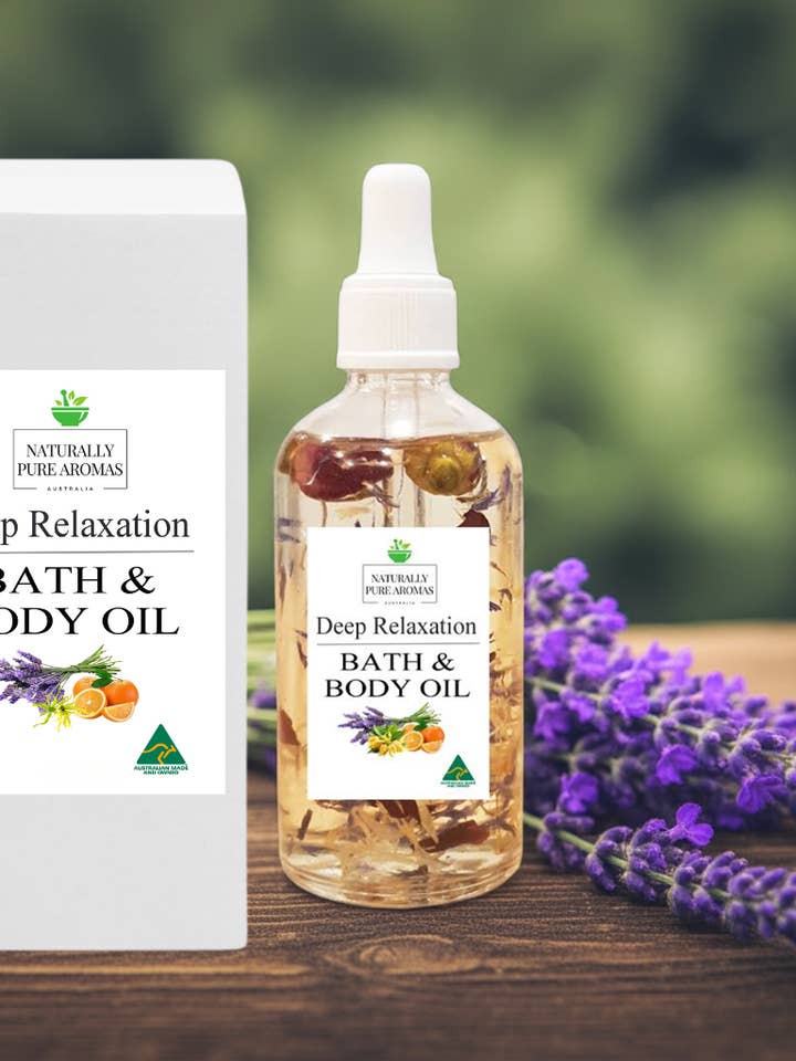 Diepe ontspanningsolie voor bad en lichaam voor wholesale door Naturally Pure Aromas