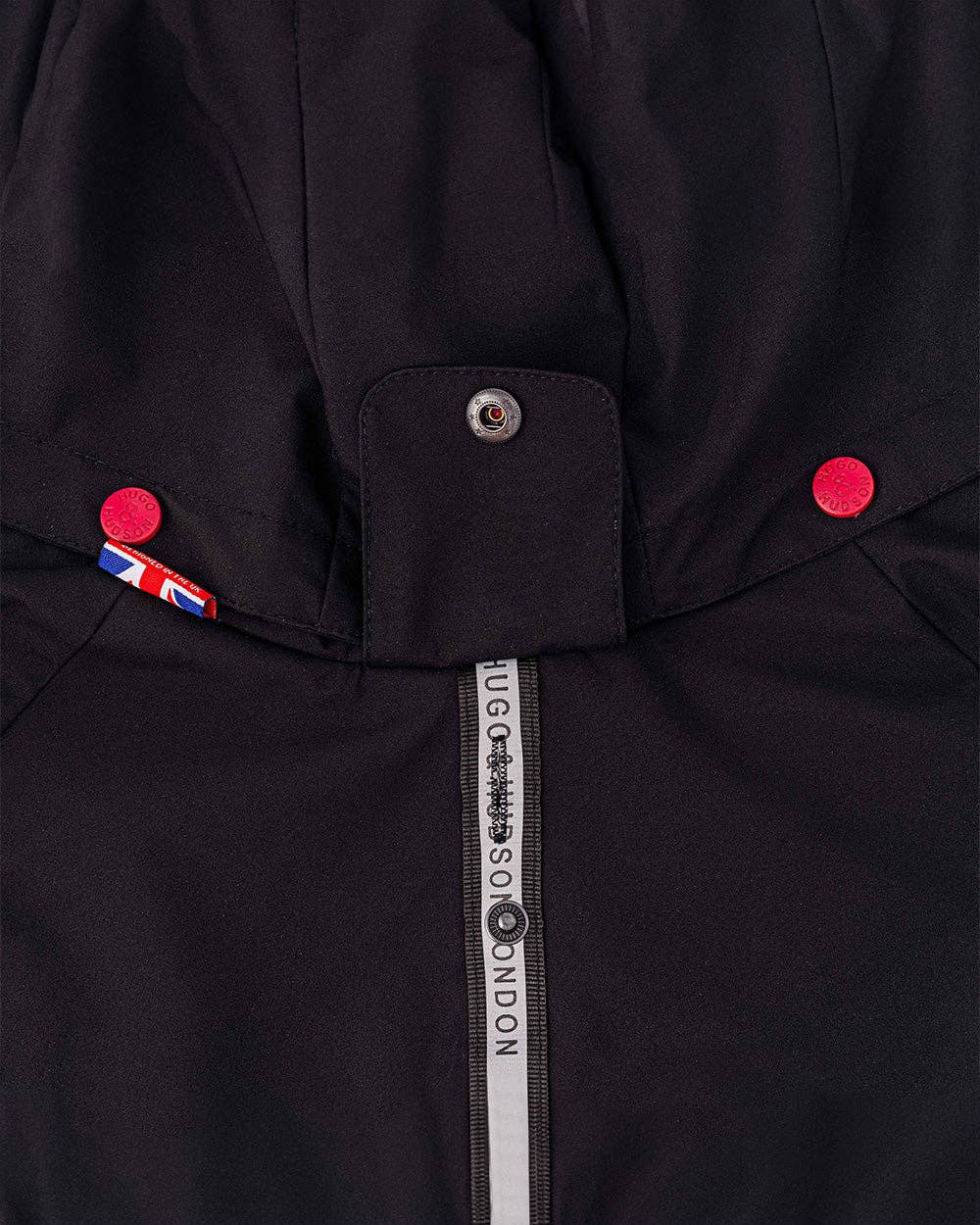 Hugo & Hudson – casaco - Cão por atacado – Macacão Refletivo com Capuz para Cão - Preto2