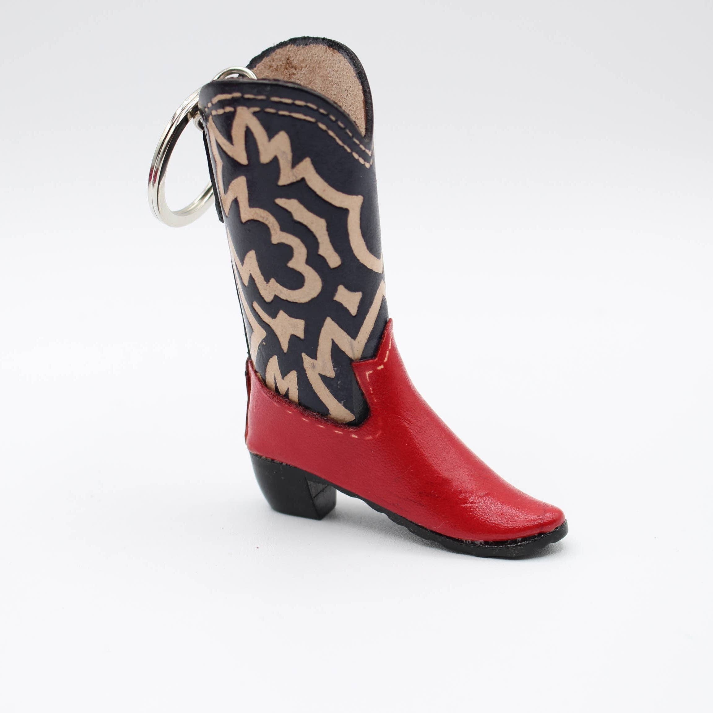 Sunflower Handmade leather inc – Großhandel Schlüsselanhänger – Damen – Handgefertigter Schlüsselanhänger aus Leder in Form eines Cowboyboots1