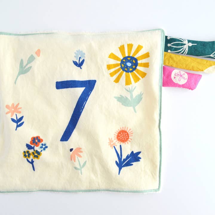 Homestead Sensory Lovey - Organic Cotton - 7 Fancy Flowers for wholesale by Waku Waku Baby