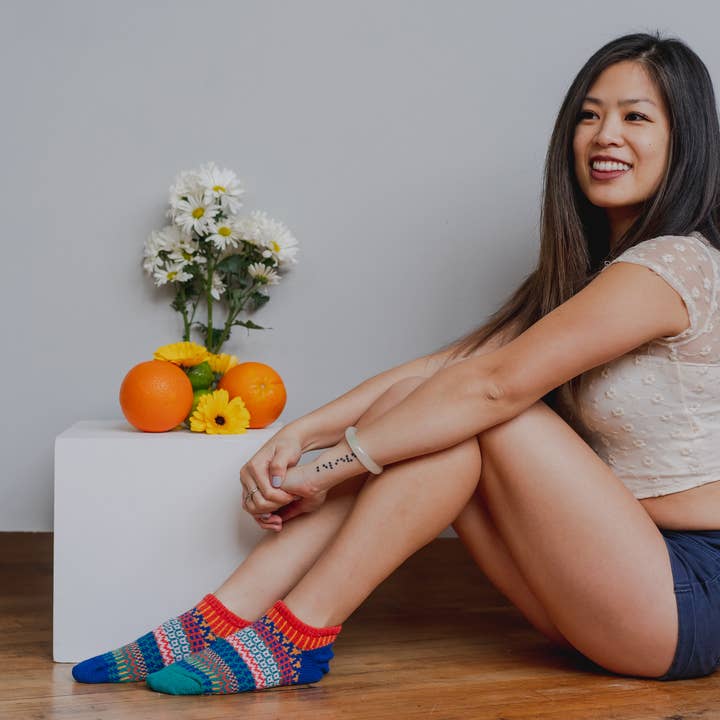 Solmate Socks - Wholesale Socks - Unisex - Cayenne Ankle Socks | Sustainable USA Made No-Show SockÂ