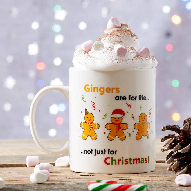 Gingers are for Life, Not Just for Christmas - Mug for wholesale by The Twiddlers