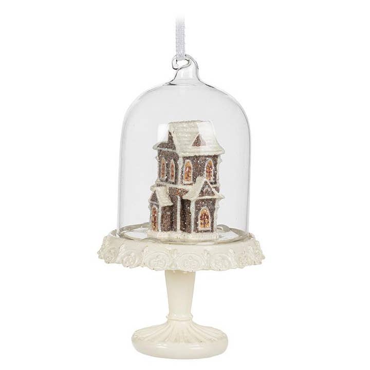 Abbott - Wholesale Ornament Set - Gingerbread House Domes Ornament- 3 Assorted 4"H2