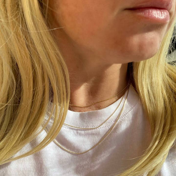 GoldFi - Wholesale Link & Chain Necklace - 18k Gold Filled Dainty Chain Necklace
