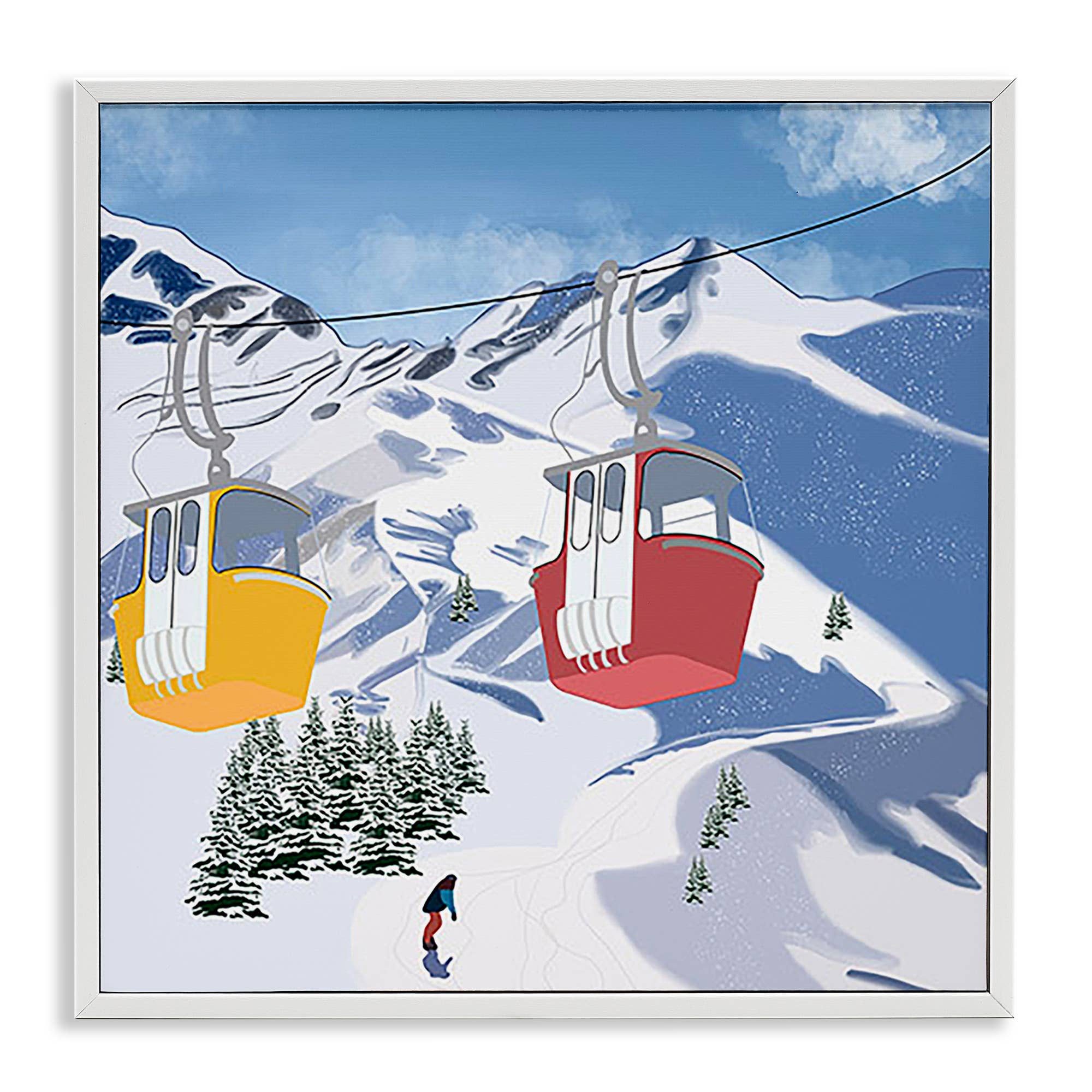 Stupell Industries - Wholesale Wall Sign - Ski Lift over Vast Mountain - Framed Wall Art21