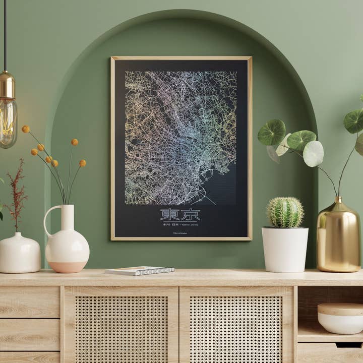Tokyo Map Poster - Minimalist Map for wholesale by Les Baroudeurs - Édition