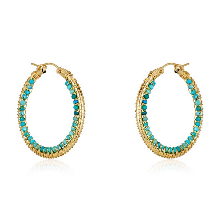 Brincos de Aros Gem Envolvente Interior por atacado de Mabel Chong