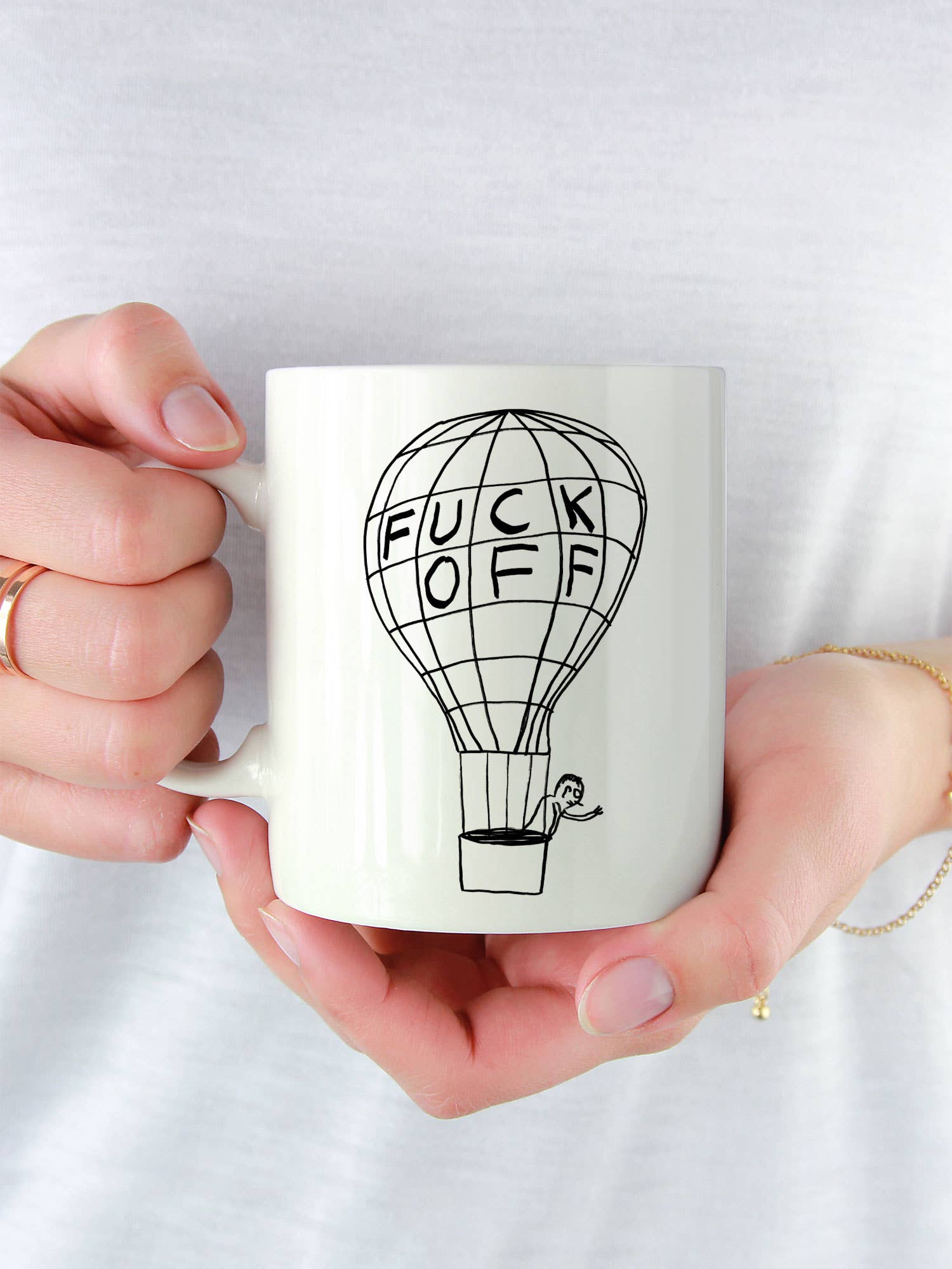 David Shrigley x Brainbox Candy - Vendita all'ingrosso Tazza - Tazza Regalo Divertente David Shrigley - Palloncino Vaffanculo2