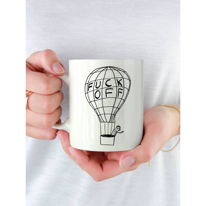 David Shrigley x Brainbox Candy - Wholesale Coffee Mug - Funny Gift David Shrigley Mug - Fuck Off Balloon2