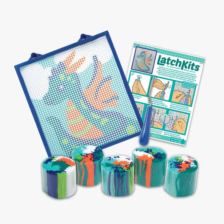 Play Monster - Wholesale Embroidery/Cross Stitch Supplies - Latchkits Craft Kits - Dragon - Kids Arts and Crafts1