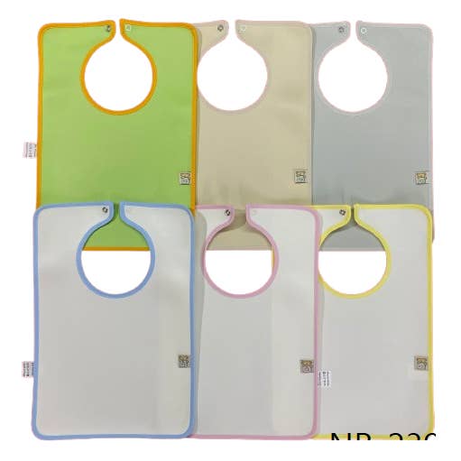 Pack of 6 Waterproof Napa Bibs for wholesale by Noty Baby