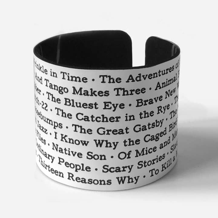 'Banned Books' Cuff Bracelet ♻️ for wholesale by Bold Standard