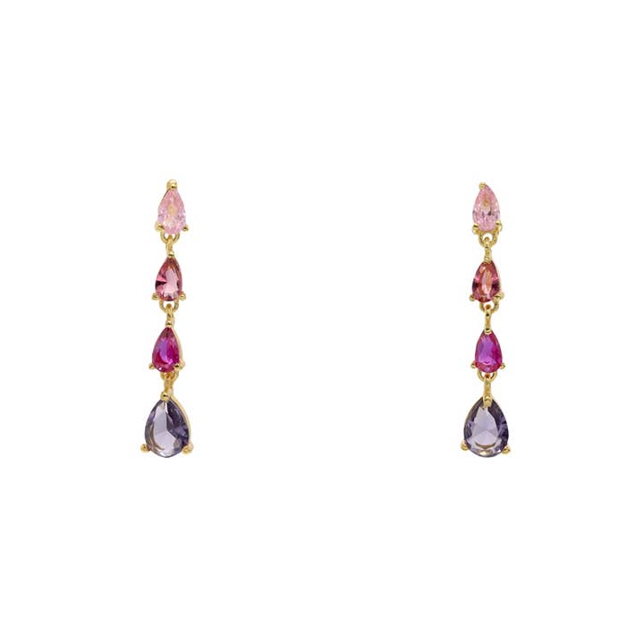 ACUS - Wholesale Dangle Earrings - Candile Zc Purple and Pink Earrings