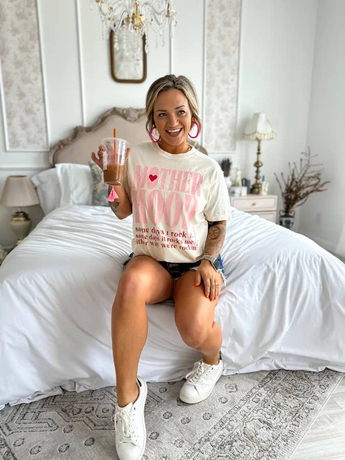 Motherhood Rock It Ivory Graphic Tee for wholesale by birdie