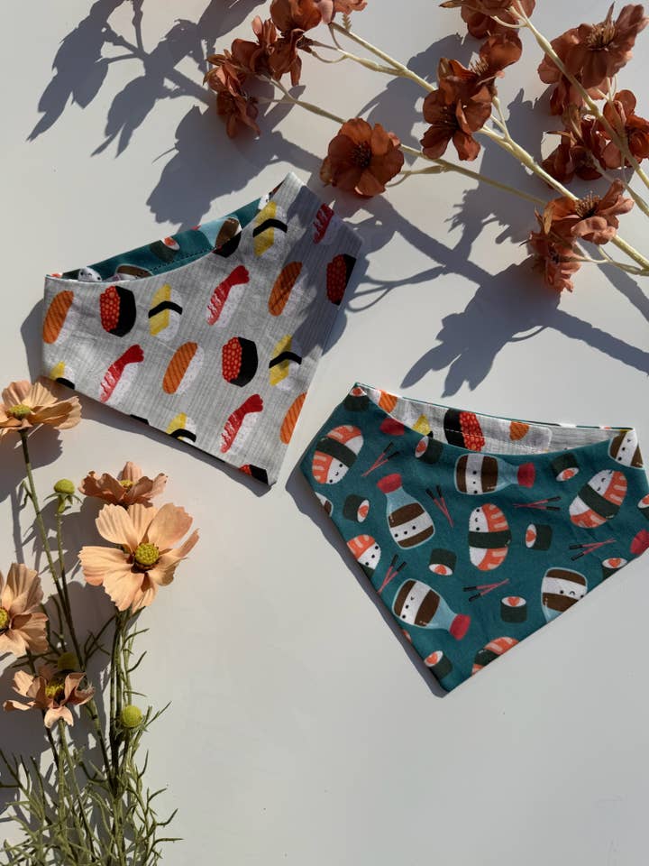 Sushi Night Bandana for wholesale by The Pet Scout Shop