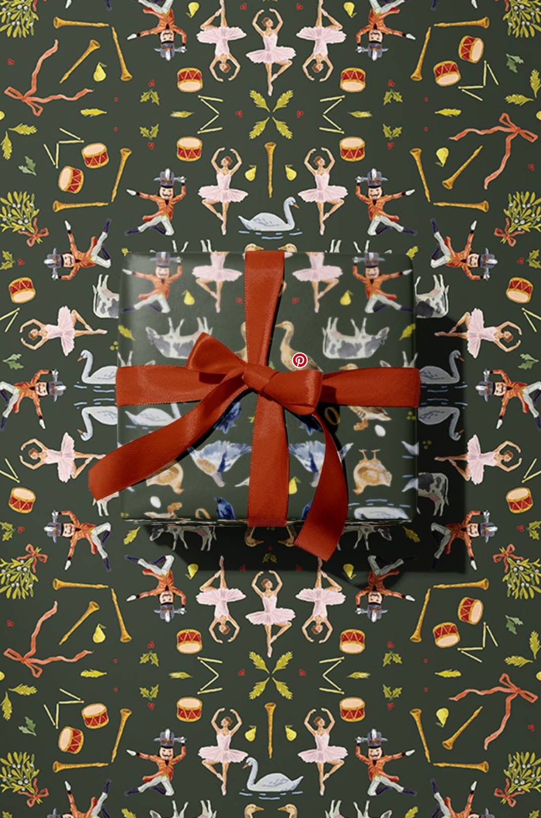 Kristin MacKenzie Fine Art - Wholesale Wrapping Paper Roll - Twelve Days of Christmas - Wrapping Paper