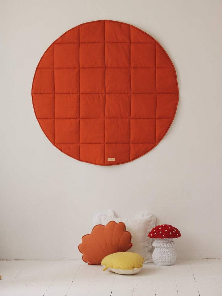 “Red Fox” Round Cotton Mat for wholesale by Moi Mili