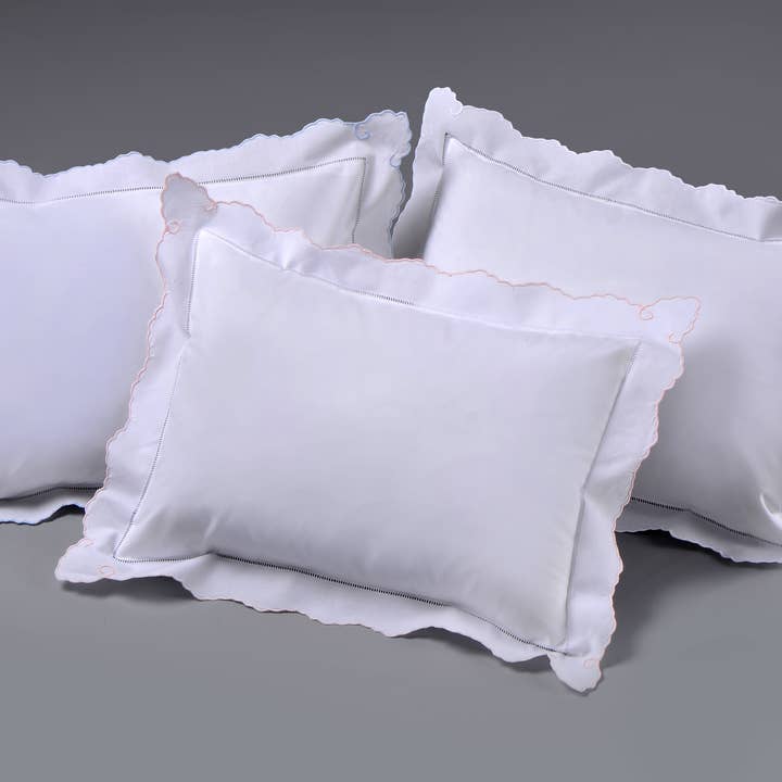 Rosepointe Scallop and Hemstitched Baby/Boudoir Sham for wholesale by Edward Boutross