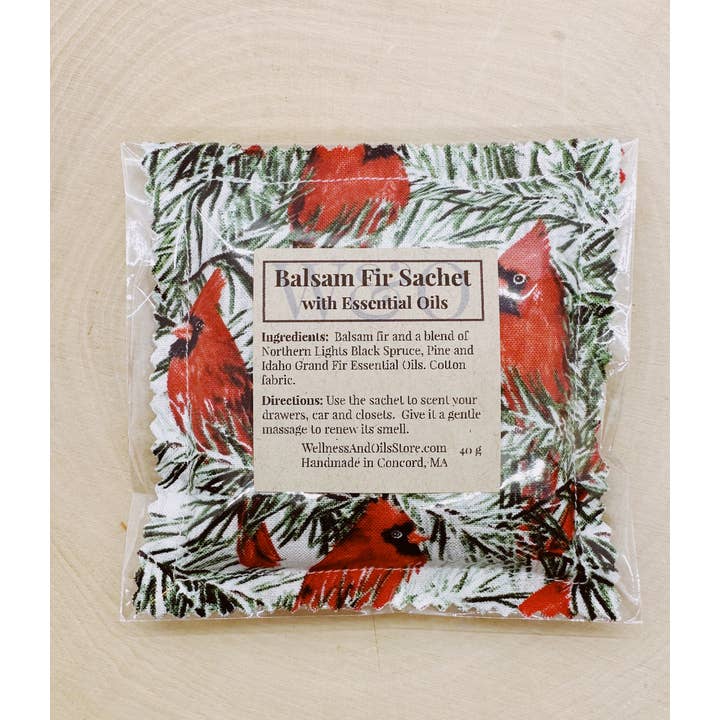 Wellness & Oils - Wholesale Sachet - Balsam Fir Sachet Infused with Essential Oils-Cardinals