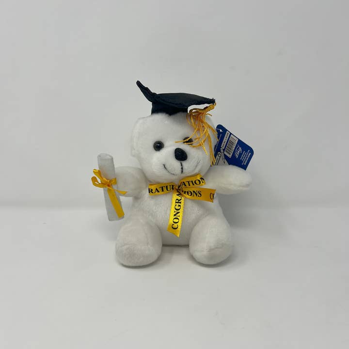 USA HomeMax - Wholesale Decorative Figurine - 6" Graduation Bear White w/ Diploma
