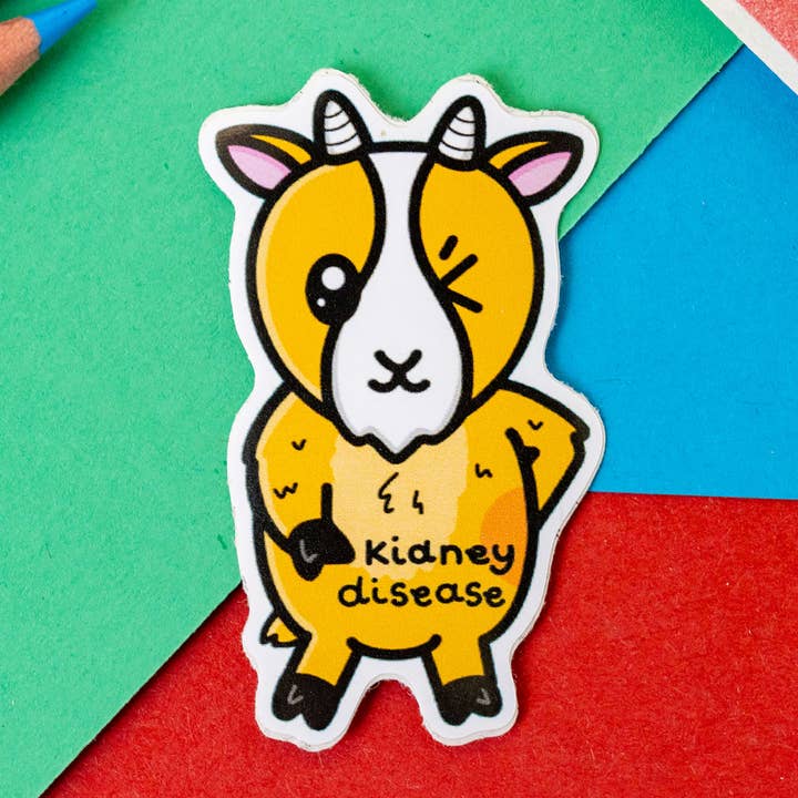 Autocollant de chèvre en forme de maladie rénale pour la vente par Innabox Ltd