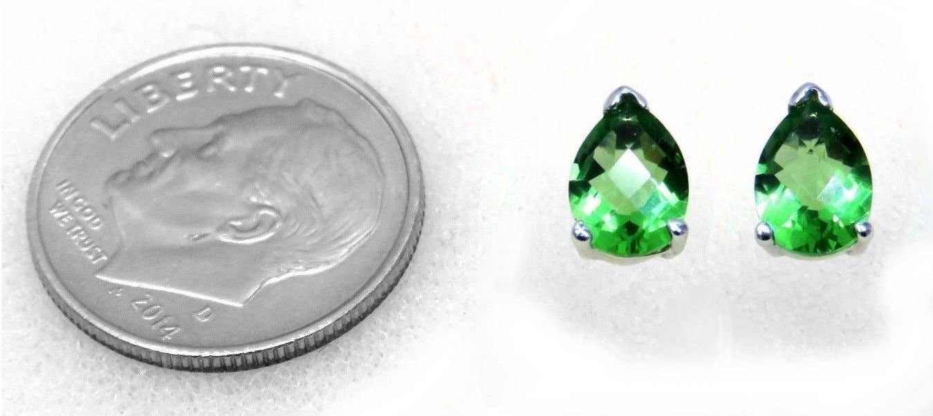 Twan Kee Jewelry - Wholesale Stud/Post Earrings - E60709P Mt St Helens Helenite Pear Shape Stud Earrings2