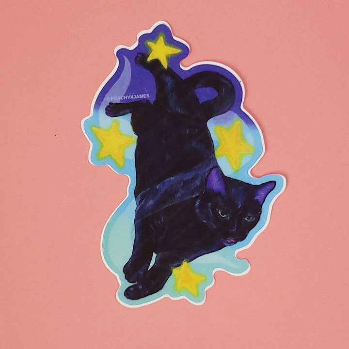 Autocollant en vinyle Baby - Cosmic Cat pour la vente par PeachyxJames