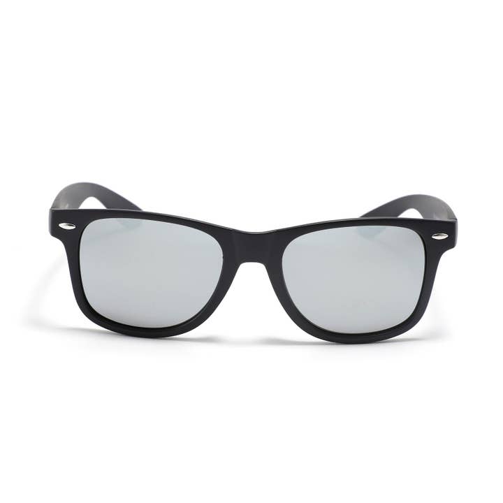 Monture noire mate Cronkhite, lentille miroir pour la vente par Sock Harbor / Bigfoot Sock Co.