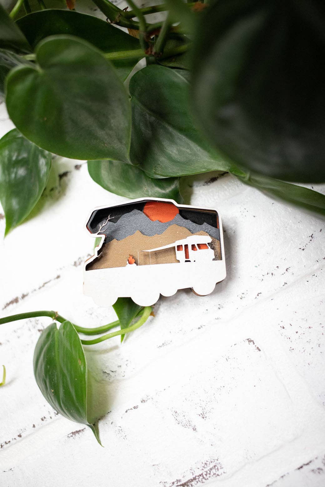 The McGarvey Workshop - Wholesale Wall Accent - Laser Cut RV,  Camper 3D Diorama, Handmade RV Scene, Wall Art, Camp Decor1