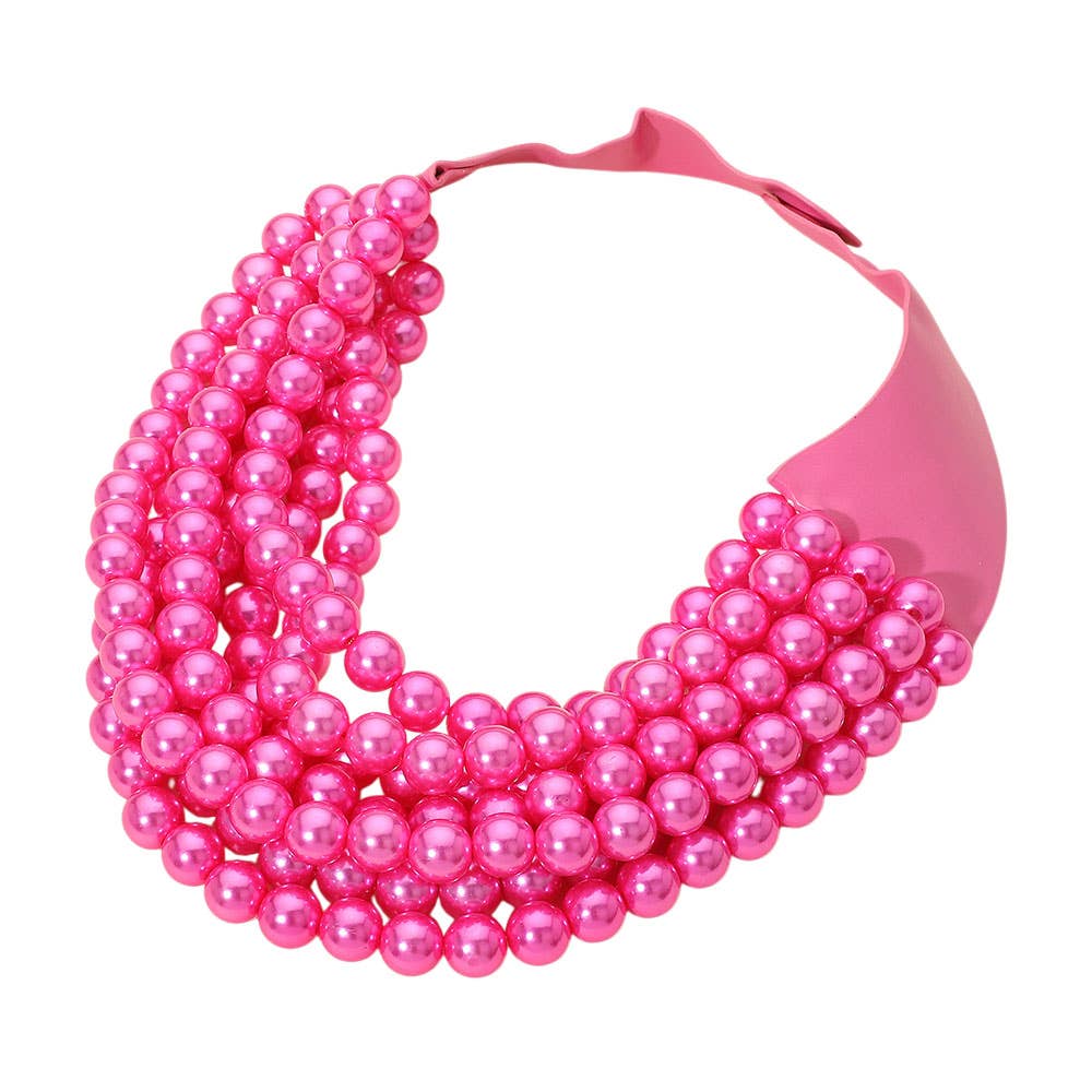 Sensibling Corp. - Wholesale Beaded/Pearl Necklace -  Multi Layered Pearl Beaded Collar Magnetic Necklace3
