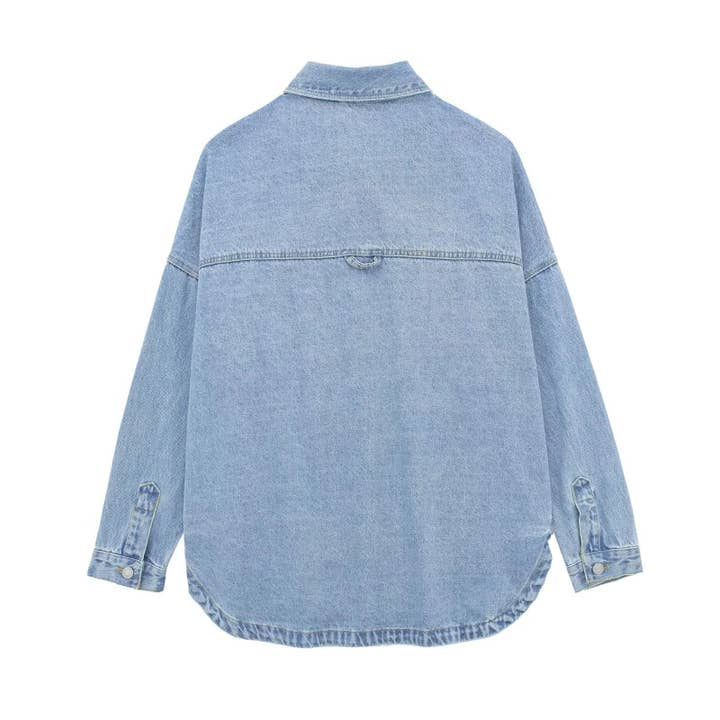 As Shown European Summer Denim Shirt Jacket Chic Cool for wholesale on Faire4