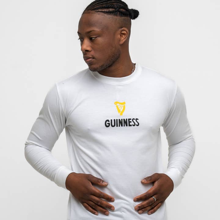 Guinness Summer Collection Lovely Day Longsleeve Tee - White for wholesale by James Trading Group INC