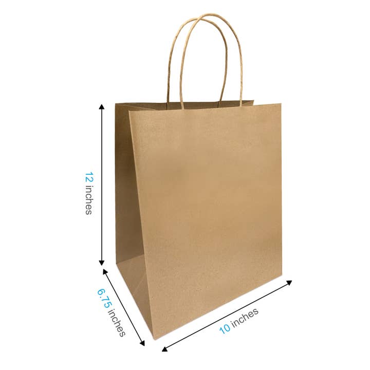 Kis Paper - Wholesale Gift Bag - Bistro 10x6.75x12 Kraft Paper Bag Twist handles