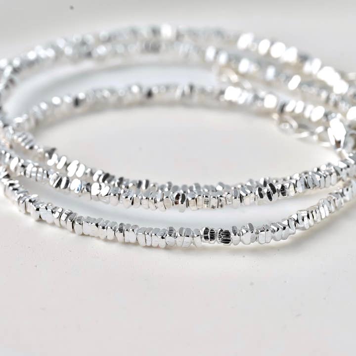 Blueyejewelry - Wholesale Choker/collar - 925 Sterling Silver Beaded Choker - Silver Bead Necklace7