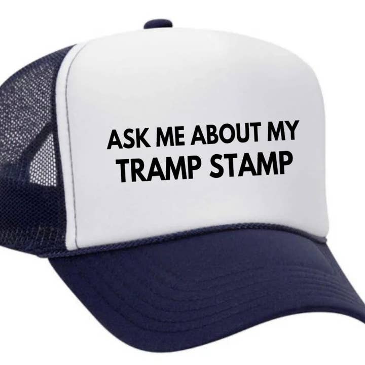 Inappropriate Trucker Hats – Engroshandel Trucker hat - Dame – Spørg mig om min Tramp Stamp Trucker Hat14