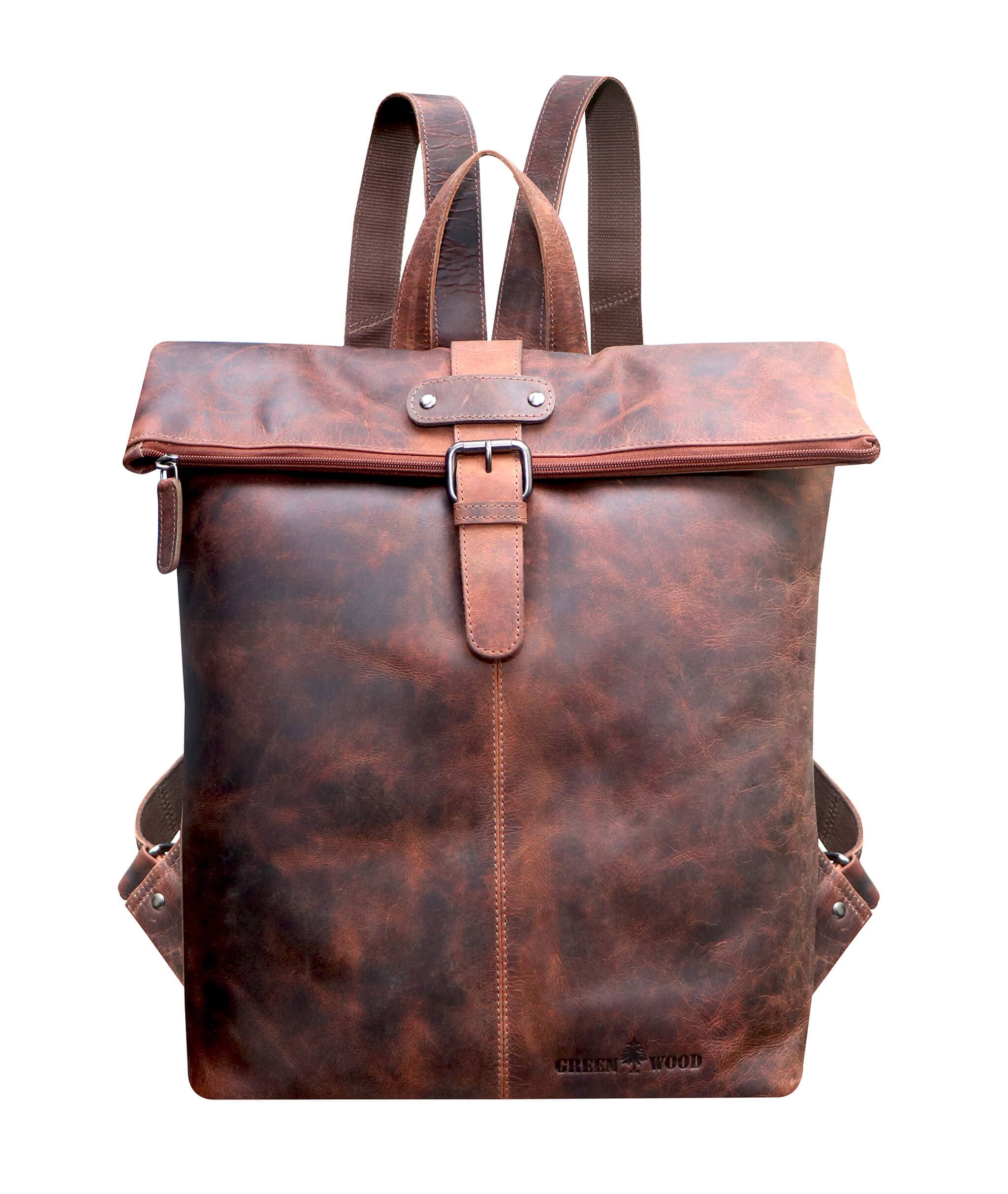 Greenwood - Wholesale Backpack - Unisex - Sandy leather backpack large women's laptop backpack 15.6" men15