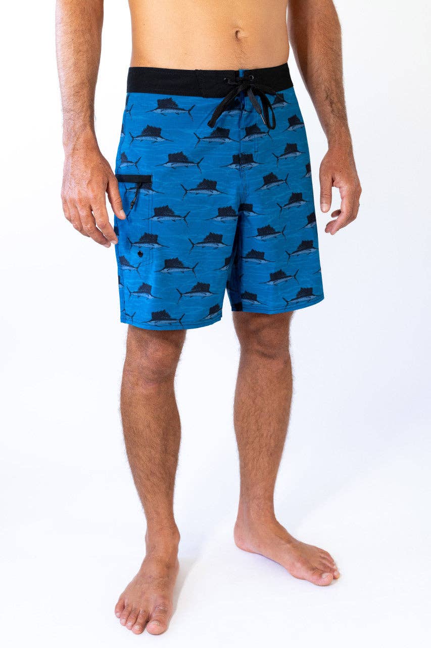Maui Rippers - Vendita all'ingrosso Pantaloncini da bagno - Uomo - Pantaloncini da surf elasticizzati Sailfish 19"3