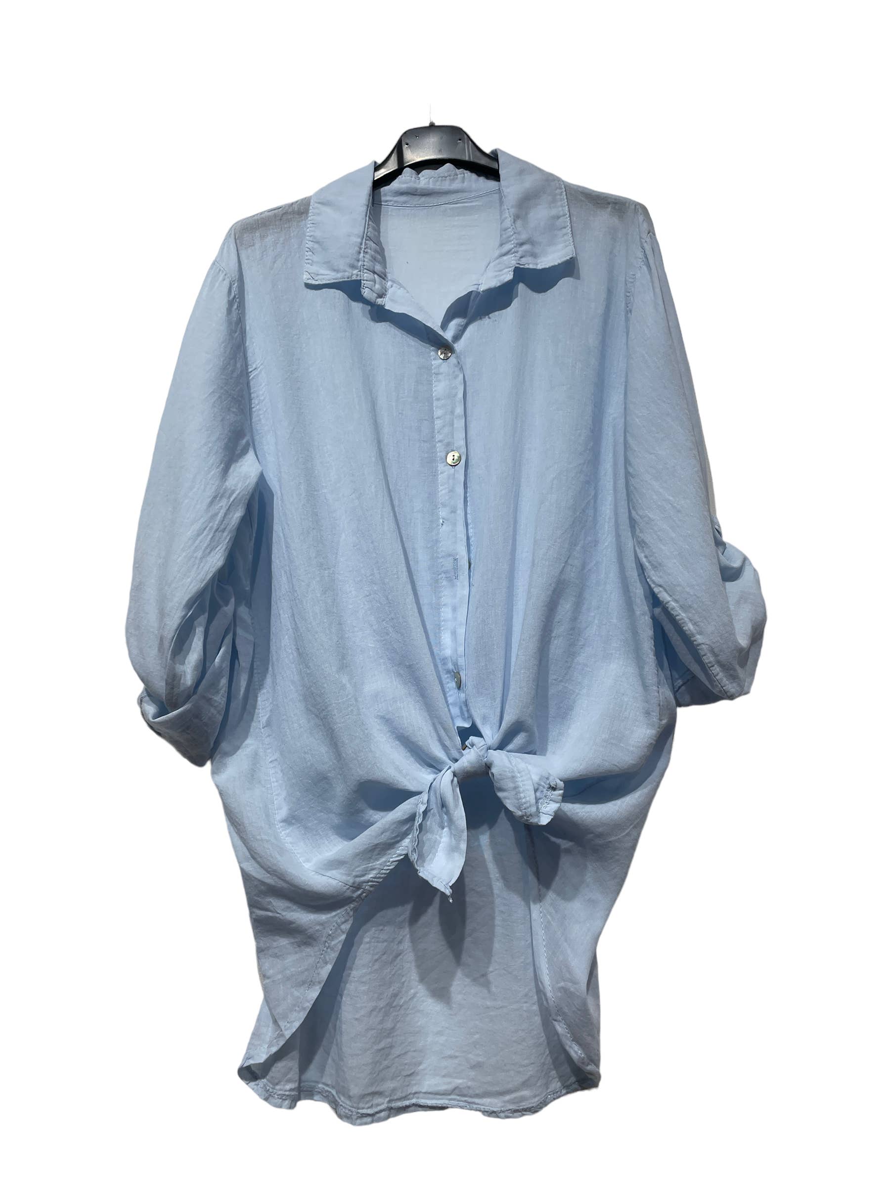 LINEN & COTTON HOUSE – wholesale Tröja med knappar – Dam – BUNDEN BOMULLSSKJORTA 42602 29