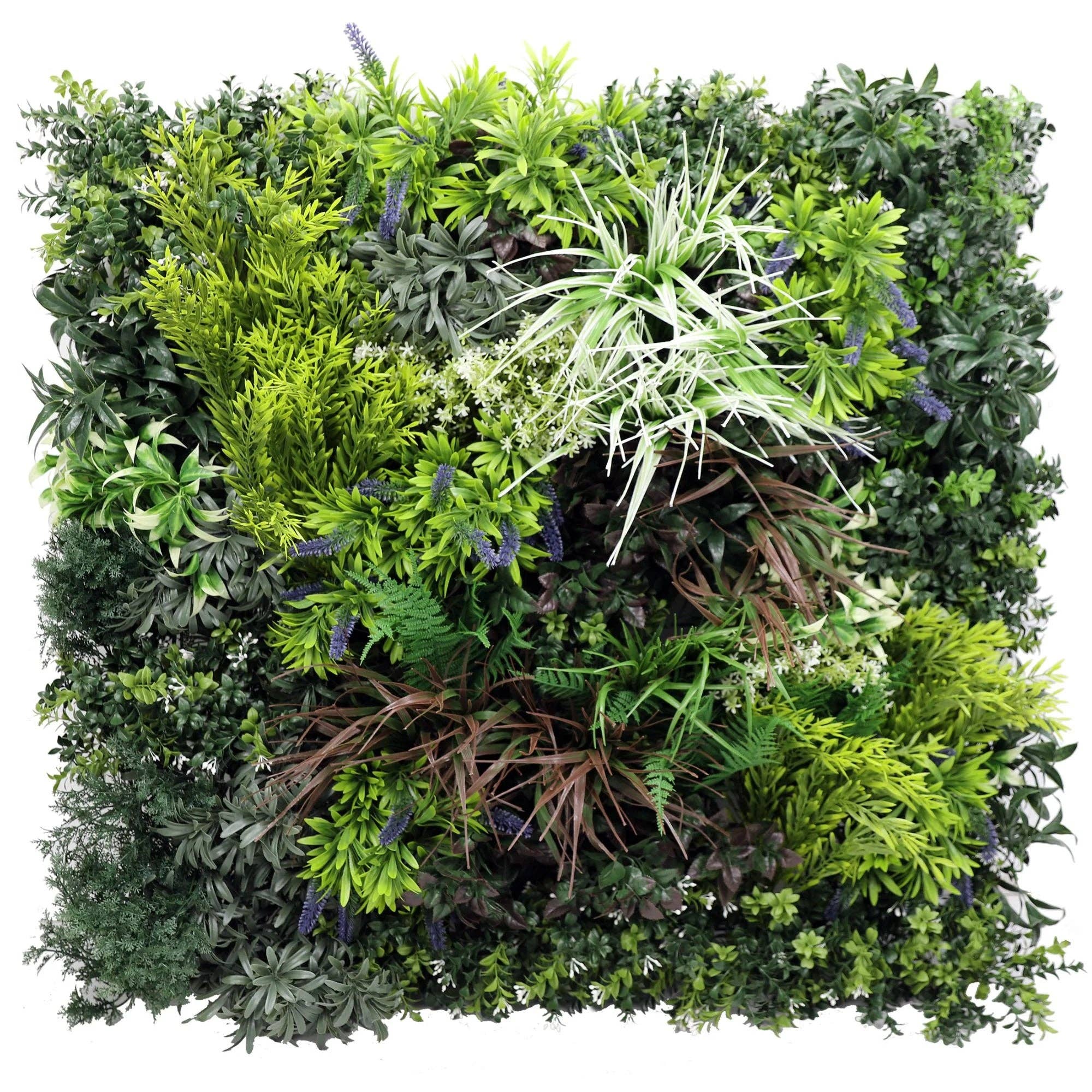 Designer Plants - Wholesale Artificial Plant - Tropical Forest Artificial Vertical Garden / Green Wall Panel 35" x 35" UV Resistant (Fire Retardant)0