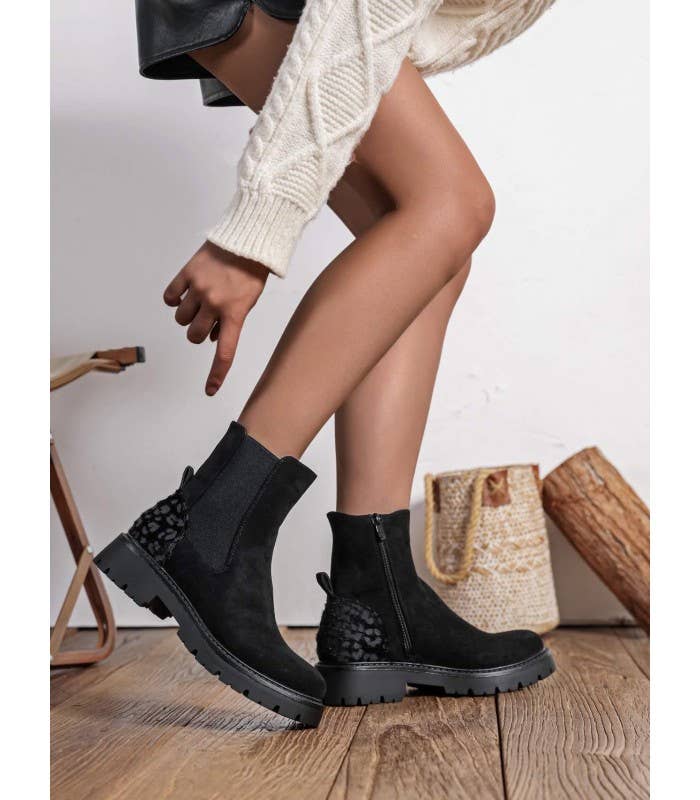 SWEET MAGIC SHOES & BAGS - Wholesale Booties - Women's - SUEDE CASUAL ANKLE BOOTS2