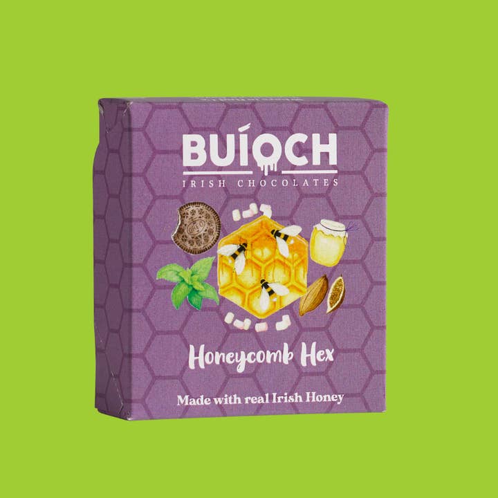 BuÃoch Irish Chocolates - Wholesale Chocolate Bar - Honeycomb Hex - Milk Chocolate
