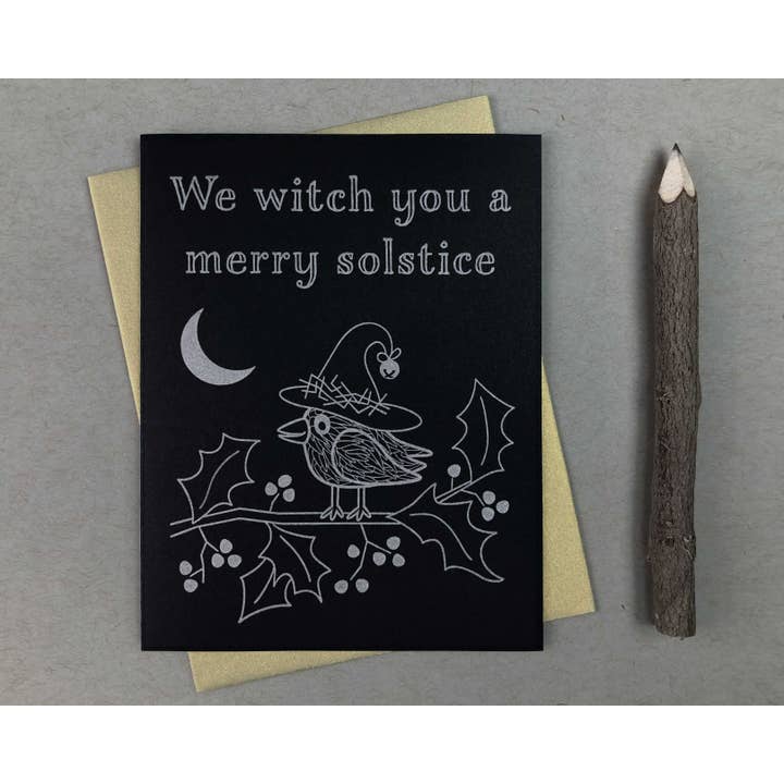 Crow Holiday Card for wholesale by Shoji Note