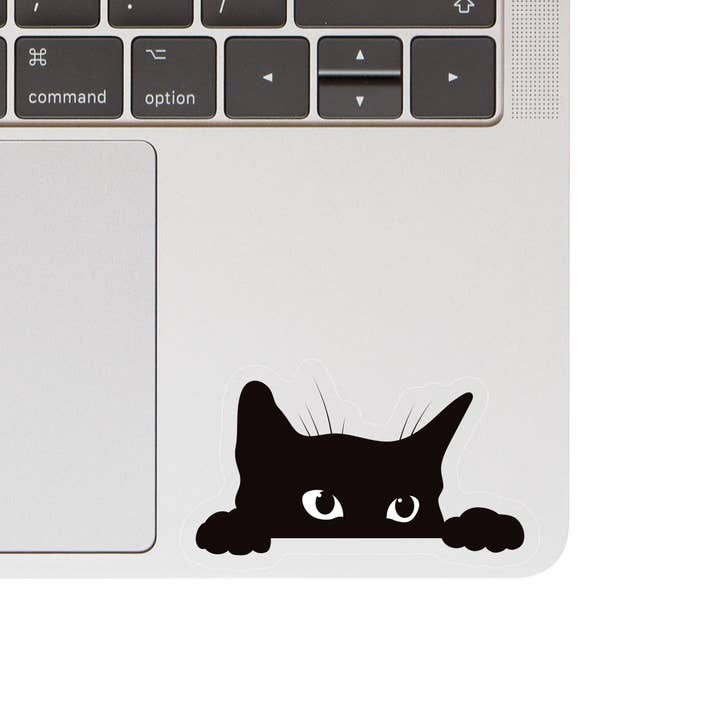 Juju and Moxie – wholesale Sticker – Sneaky Kitty Cat Cute Clear High Quality Vinyl Sticker1
