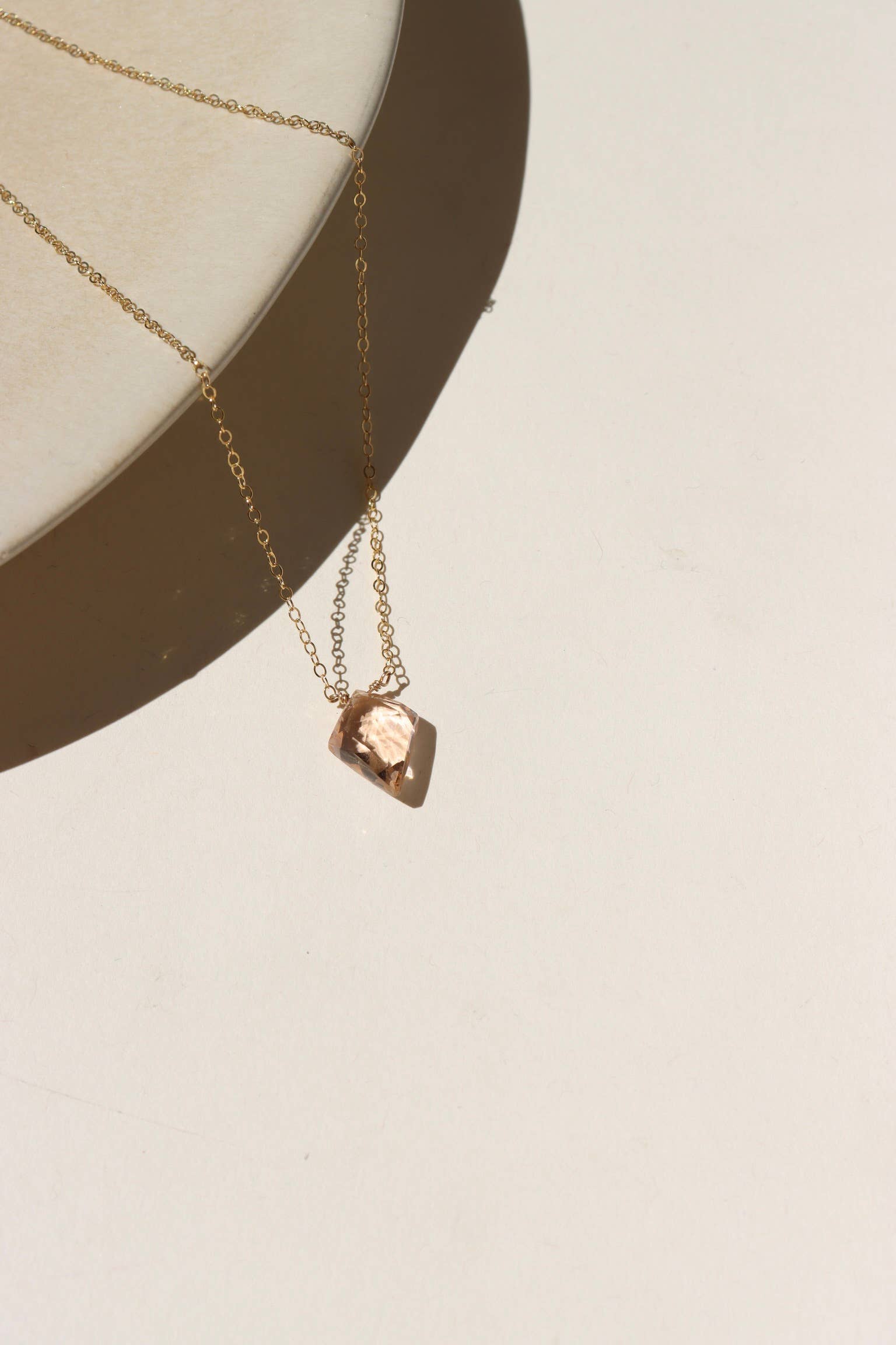 Token Jewelry - Wholesale Pendant/Charm Necklace - Champagne Quartz Necklace I Valentine's Day Jewelry