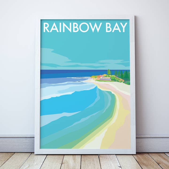 Seascape Prints - Wholesale Art print - Rainbow Bay Travel Print0
