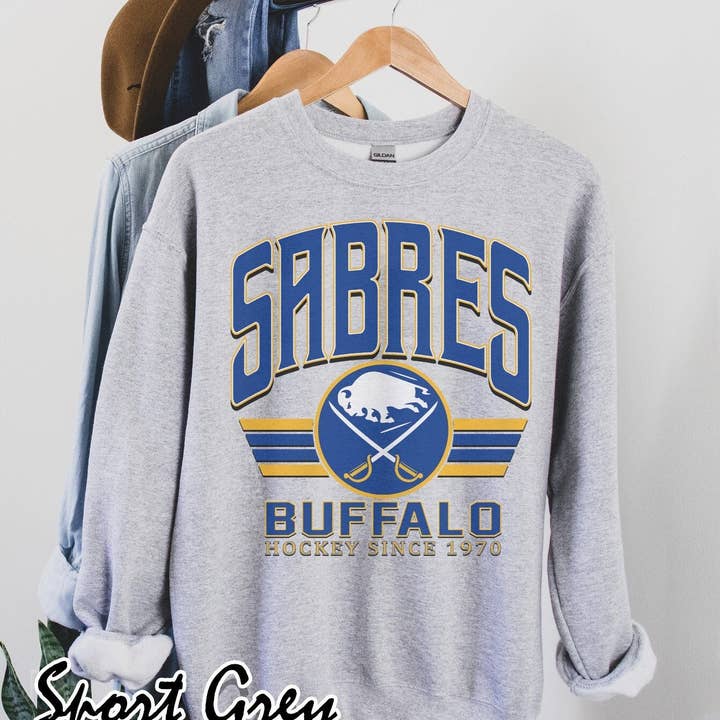 Sabres Hockey Sweatshirt Buffalo Crewneck Gift for Fans for wholesale by TheKingShirt